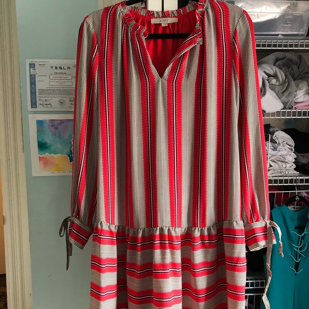 Red Patterned Dress